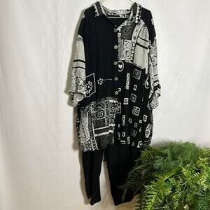 BOPS‎ GRAPHICS LAGENLOOK PANTSUIT SIZE 5X